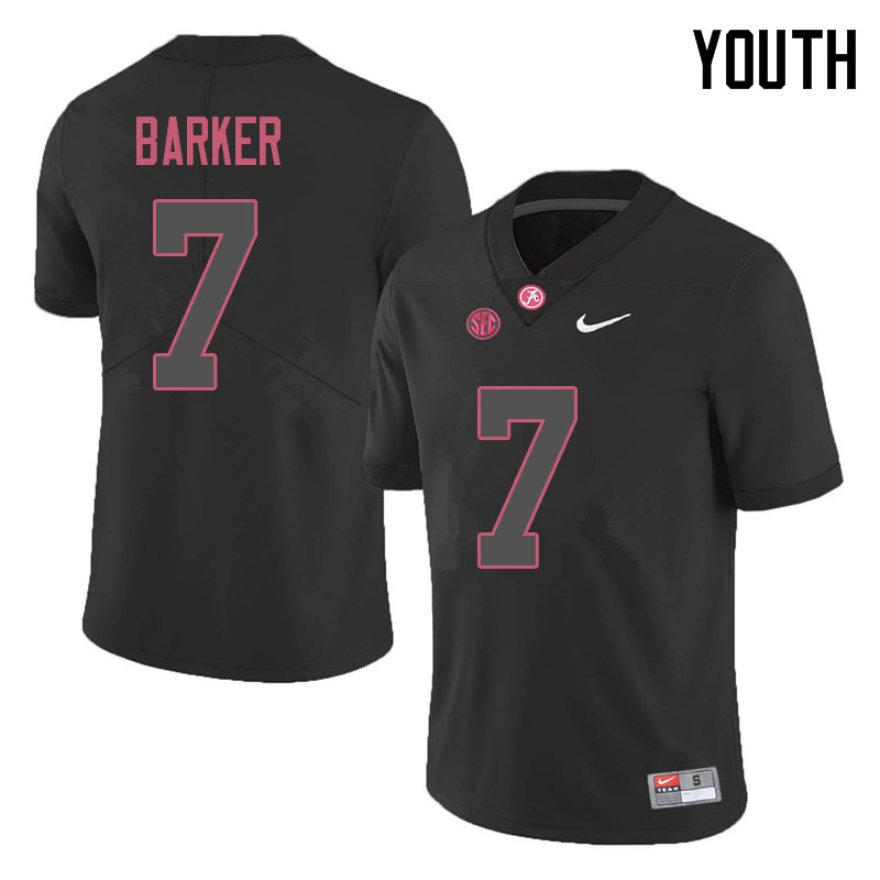 Youth #7 Braxton Barker Alabama Crimson Tide College Football Jerseys Sale-Black